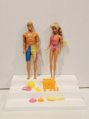 Vintage Barbie Doll Wet N Wild Barbie and Ken Doll Set